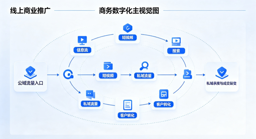 岳塘区线上商业推广怎么做？全域流量闭环搭建与低成本转化实战指南